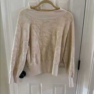 Anthro Cream Sweatshirt tapered